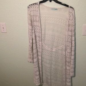 White cardigan